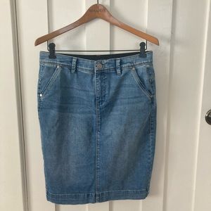 denim pencil skirt